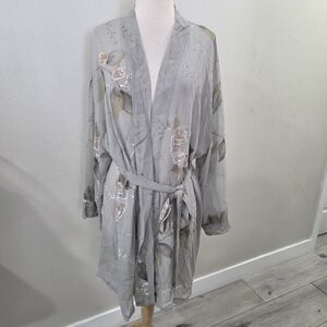 Victoria's Secret Gray Floral Robe